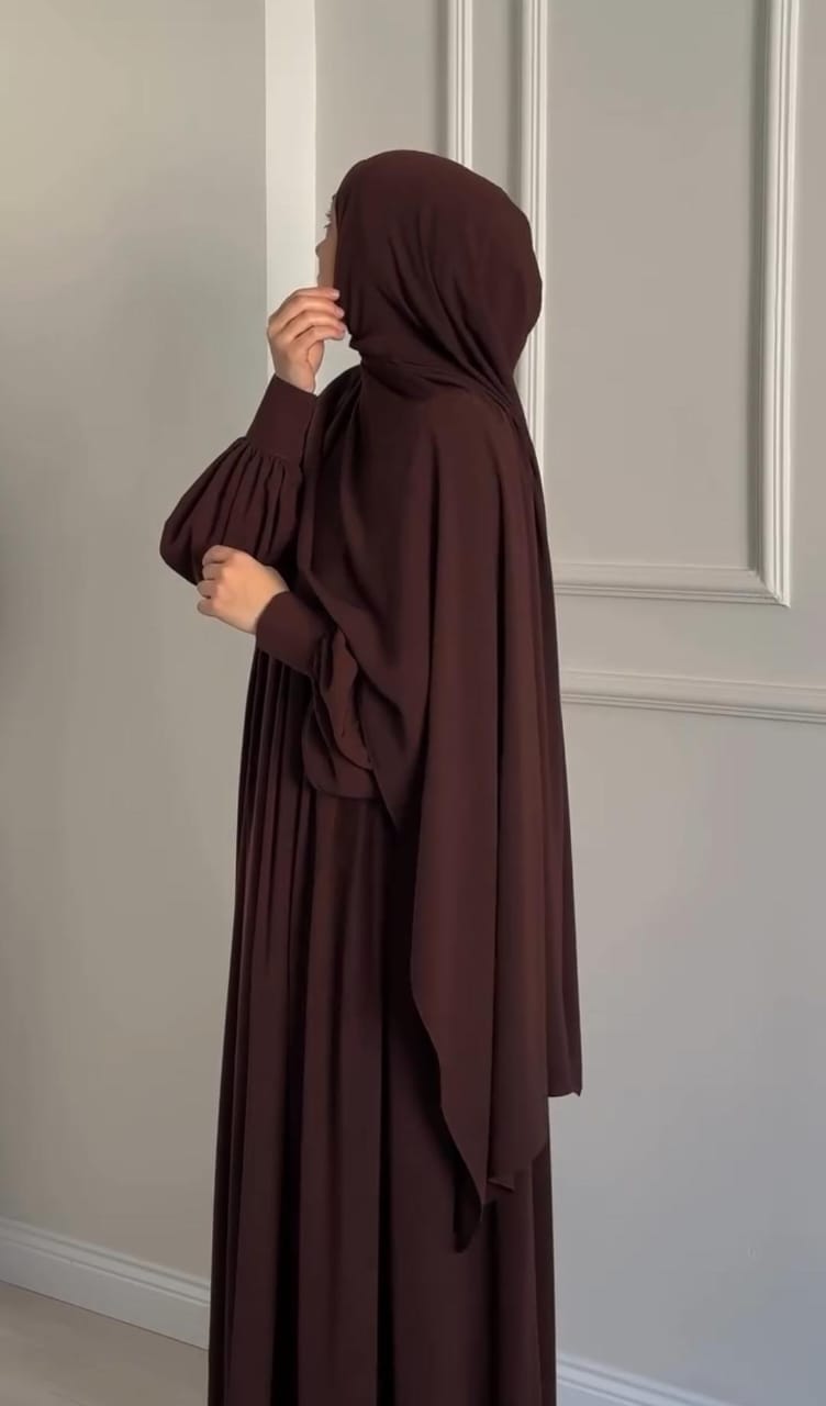 Brown Abaya with Stroller 