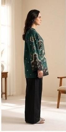 Emerald Green Printed 2 Piece (Shirt aur Trouser)