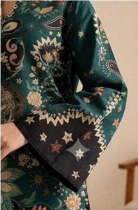 Emerald Green Printed 2 Piece (Shirt aur Trouser)