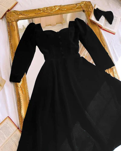 Velvet Button Frock